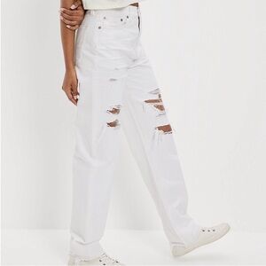 American Eagle Short Highest Rise Baggy Straight Jeans, Size  8- NWTs ( D -15)
